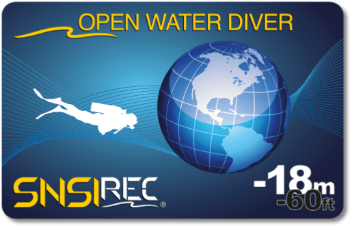 snsi open water diver certificate